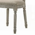 thumbnail image 3 of Set of 2 Faustine Tan Fabric & Light Oak Finish Side Chairs with Stacking Block Base, 3 of 8