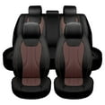 thumbnail image 4 of Maidao Car Seat Covers Leather Full Set for Lexus for IS/Altezza 1999-2013 5 Seats Breathable, Waterproof with Anti-Slip Full Backrest Seat Protectors Black and Brown, 4 of 9