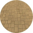 thumbnail image 1 of Ahgly Company Machine Washable Indoor Round Transitional Orange Area Rugs, 5' Round, 1 of 7