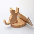 thumbnail image 3 of Adorable Wooden Cat Phone Stand for Smartphones - Stylish Desk Organizer and Decorative Holder, 3 of 5