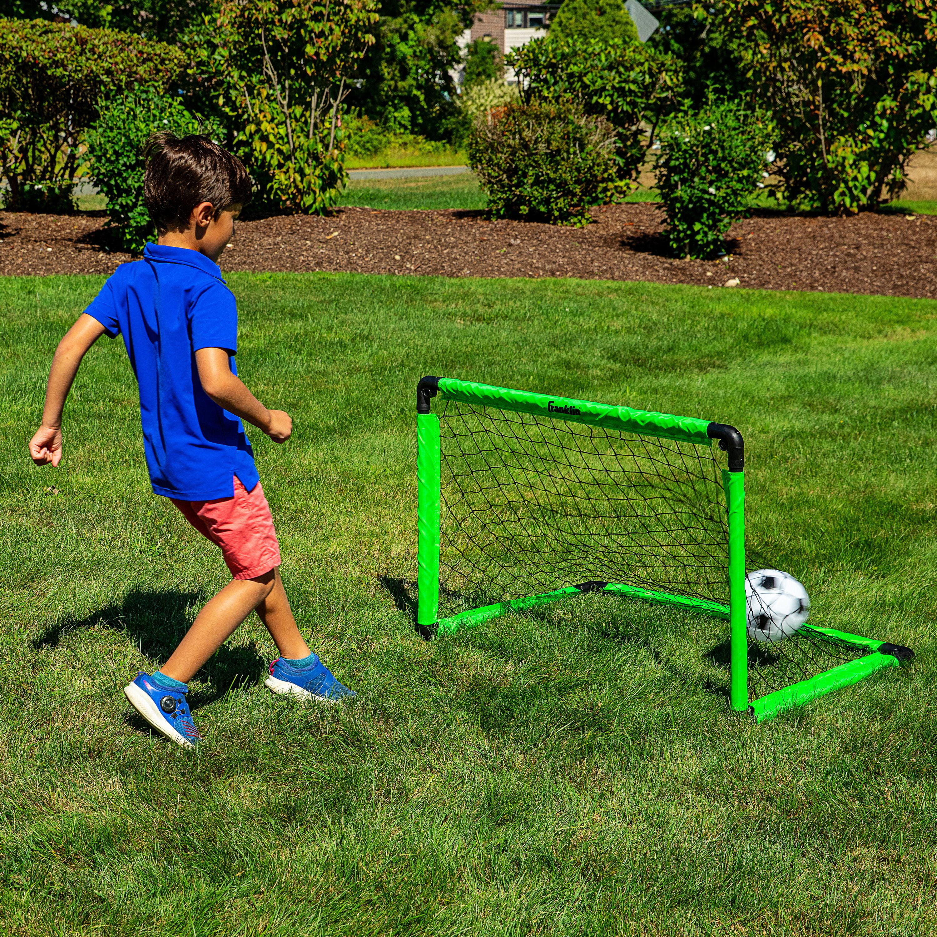 Franklin Sports Kids Mini Soccer Goal Set Backyard/Indoor Mini Net and Ball... 
