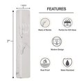 thumbnail image 3 of A&S Mezuzot Quartz Mezuzah Case with Engraved Shin Design Easy Peel and Stick Judaica Door Mezuza (White/Grey Veins Quarts, 7 Inches), 3 of 3