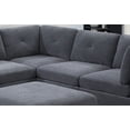 thumbnail image 5 of Modular 6pcs Sectional Sofa Set L-Shaped Corner Cushion Couch Family Relax Chaise Corner Wedge ottoman Chairs Chenille, 5 of 6