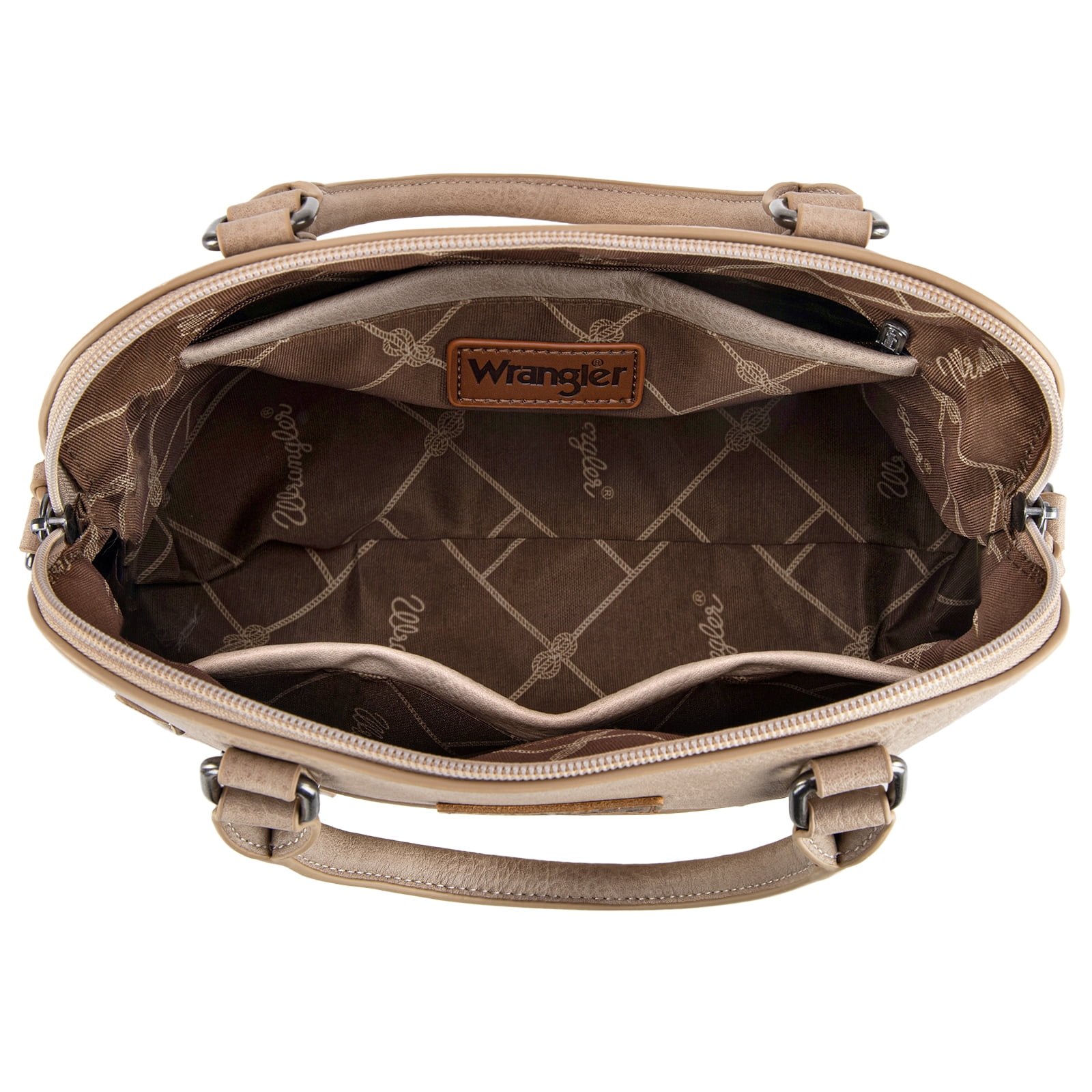 Wrangler Top-Handle Bags for Women Laptop Crossbody Tote Bag Purse, Tan