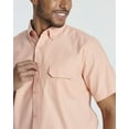 thumbnail image 5 of Real Essentials 3 Pack Men's Short-Sleeve Oxford Solid Button Down Collar Casual Shirts with Pocket (Available in Big & Tall), 5 of 6