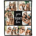 thumbnail image 3 of Customize Blankets with Photos, 3 Photos Customizable Blanket Personalized Blankets and Throws Best Friend Blanket for Besties BBF Friendship Gifts for Women Blankets, 3 of 5