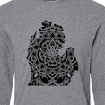 thumbnail image 4 of Inktastic Michigan Silhouette Mandala Long Sleeve T-Shirt, 4 of 5