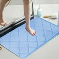 thumbnail image 5 of Guanhe Bathroom Floor Mats, Diatomite Absorbent Mats Pet Kitchen Bathroom Toilet Sink Doorway Non-slip Quick-drying Foot Mats，Blue, 5 of 9