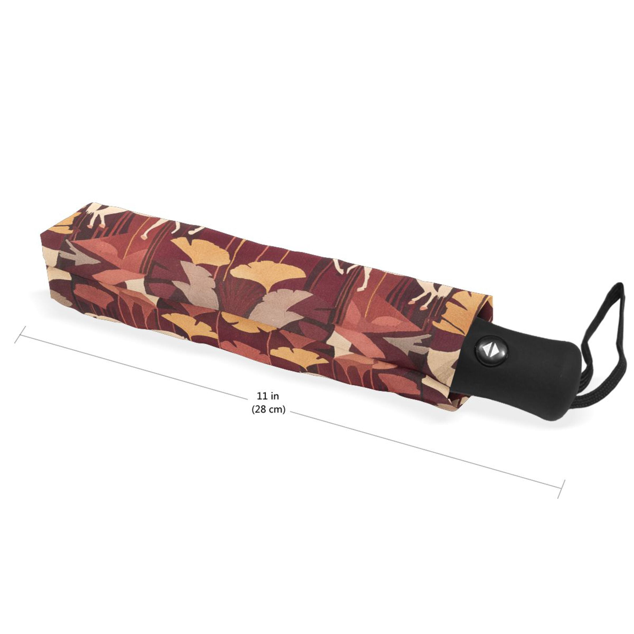 BZSMCE One-Touch Auto Open Close Rain Umbrella With Creative Equine Elegance Pattern