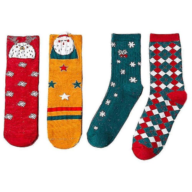 Calcetines navideños de regalo, calcetines de invierno hasta el tobillo