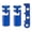 Blue, variant on Tall Stair Gauges for Framing, Square and Hexagonal Stair Gauge with Lock, Holder, Hook for Carpentry, Circular Saw, and Woodworking Tools