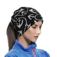 thumbnail image 6 of Neck Gaiter Face Cover Scarf, Black White Anchor cool Soft Face Sun Mask Cover Scarf Headband Cooling Sweat Absorbing Bandanas Hiking Cycling Running, 6 of 7