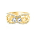 thumbnail image 3 of 1 Carat Diamond Designer Ring In 10K Solid Rose,White & Yellow Gold, 3 of 3