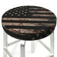 thumbnail image 3 of Xecao's American Flag with Desert Camouflage Print Stool Covers offer stylish, washable protection for PU round bar stools, perfect for home or commercial use., 3 of 7