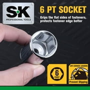 SK Hand Tools SK01346 12 Piece SAE 3/8 Drive Set Deep Socket Set
