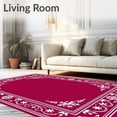 thumbnail image 2 of ODIKA 3'x5' Machine Washable Non-Slip Area Rug, Enchanted Snowy Dreamscape Magical Seasonal Floor Embellishment High Traffic Rug, Red, 618487, 2 of 7