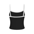thumbnail image 6 of LMLYSoH Women´s Crop Cami Tops, Spaghetti Strap Square Neck Contrast Color Slim Fit Camisole, 6 of 9