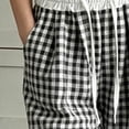 thumbnail image 3 of Iyufng Summer Girls' Checkered Drawstring Pants, 3 of 7