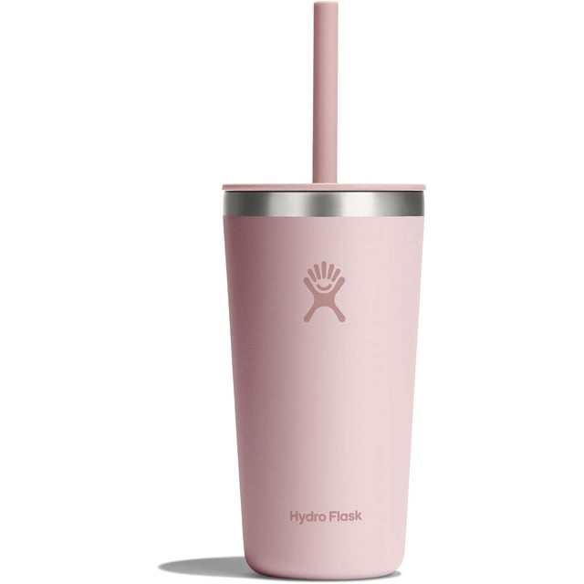 Hydro Flask Gobelet en Acier Inoxydable Tout Autour 20 Oz avec Paille Flexible Résistante aux Fuites et Couvercle à Pression, Trille Tonale