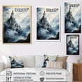 thumbnail image 4 of Designart "Mountain Fortress Castles Misty painting II" Cityscapes Floater Framed Wall Decor, 4 of 7