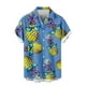 thumbnail image 5 of Blusa y camisa de manga corta con cuello vuelto para hombre, blusa informal de moda con botones estampados, blusa de manga corta con cuello vuelto, blusa de poliéster para hombre, 5 of 6