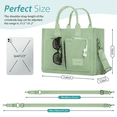 thumbnail image 4 of Cshidworld Canvas Tote Bag with Multi-Pocket for Women, Large Crossbody Shoulder Handbag Everything Tote Bag with Compartments, Laptop Work Bags Shoulder Travel Messenger Gym Totes,Green, 4 of 7