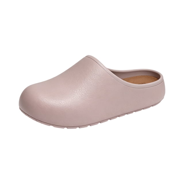 Eva Waterproof Clogs, Professional Chef Clogs Non-Slip Waterproof Work Shoes for Nurses Kitchen Staff With Arch Support Lightweight Comfort Restaurant Safety Shoes Slip Resistant, Light Purple 7.5
