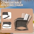 thumbnail image 2 of COOS BAY 7 Pieces Outdoor Patio Wicker Patio Conversation Set With Beige Cushions - Loveseat, Armchairs, Rocking Chairs and Tables, 2 of 8