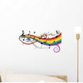 thumbnail image 1 of Notes White with Rainbow Wall Decal Sticker, Wallmonkeys Peel & Stick Vinyl Graphic (12 in W x 9 in H, 1 of 4