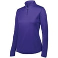 thumbnail image 1 of Ladies Attain Wicking 1/4 Zip Pullover Xs Purple, 1 of 1