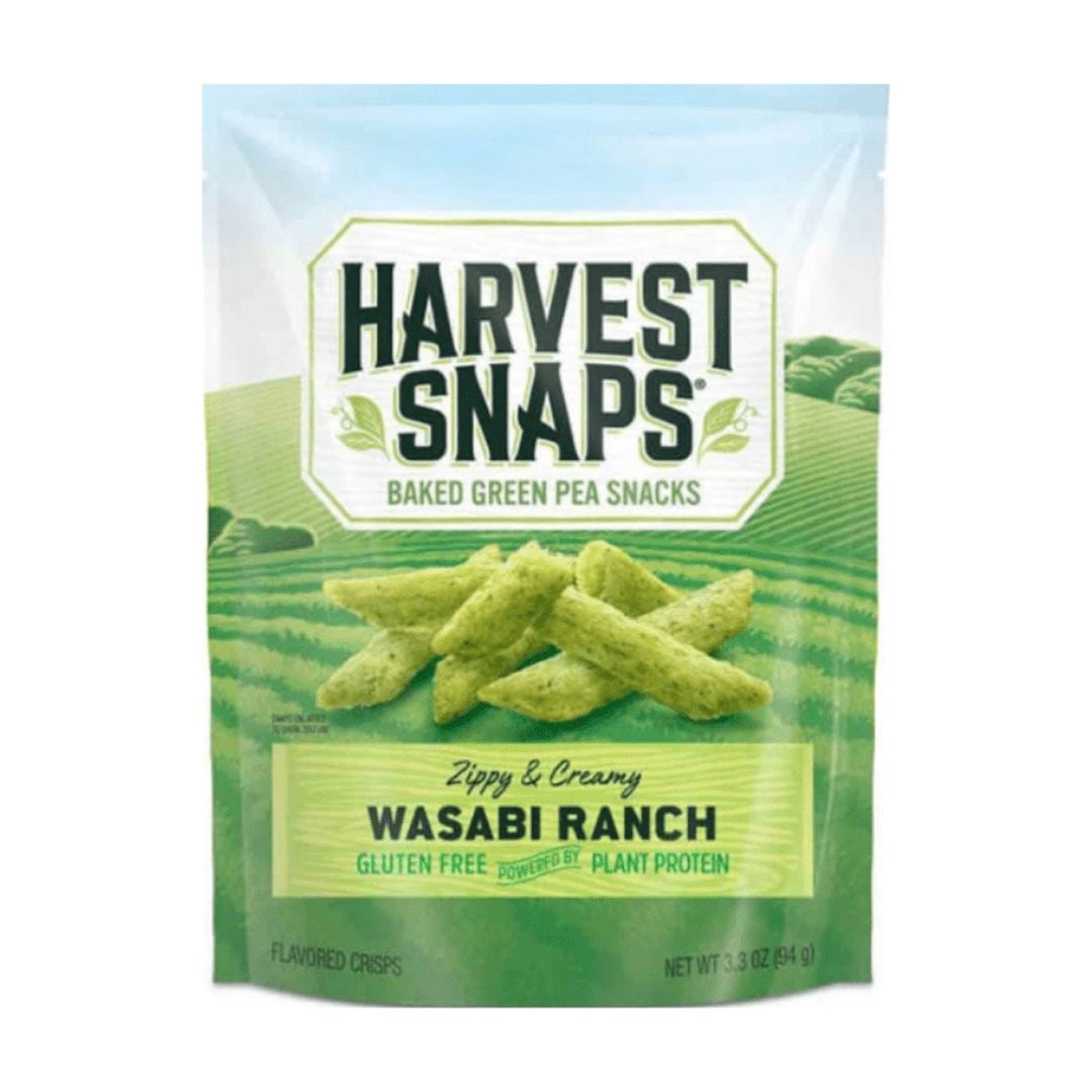 Harvest Snaps Veggie Crisps Variety Pack 4 Count – Original  2.5oz & Zesty Ranch 3.3oz – Gluten Free, Plant Based Protein, Baked Snack, Non-GMO, Crunchy Healthy Snack Chips