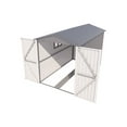 thumbnail image 3 of Motorcycle Outdoor Steel Storage Shed With Window , tracks and fixtures,Grey+White, 3 of 6