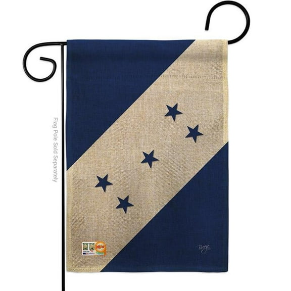 13 x 18.5 in. Honduras Burlap Flags of the World Nationality Impressions Decorative Vertical Double Sided Garden Flag