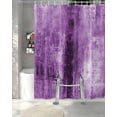 thumbnail image 3 of Split Shower Curtain for Transfer Bench, Purple Fabric Shower Curtains for Bathroom, Retro Oil Painting Modern Abstract Art Aesthetics Tub Sliding Transfer Bench Waterproof Bath Curtains 72"x84", 3 of 9