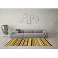 thumbnail image 3 of Ahgly Company Indoor Square Abstract Brown Modern Area Rugs, 3' Square, 3 of 4