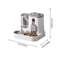 thumbnail image 3 of 2 In 1 Pet Food and Water Dispenser, Automatic Gravity Feed Bowl for Small Dogs and Cats, Dual Compartment Design, 600ml Water + 1500ml Food Capacity, Yellow, 3 of 3