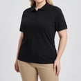 thumbnail image 4 of YHAJDS Polo Shirts for Women Short Sleeve Solid Color Drop Shoulder Collared Plus Size, 4 of 5