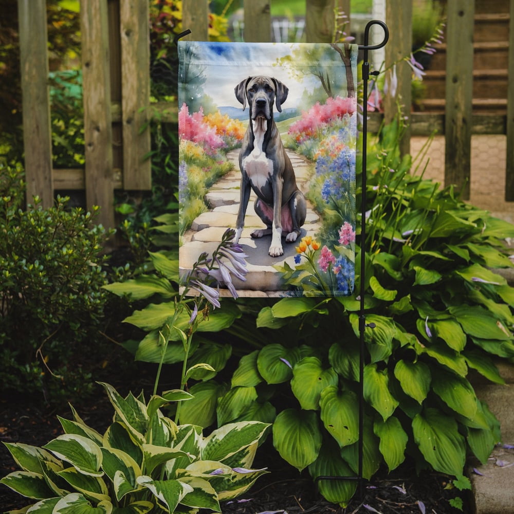 Great Dane Spring Path Garden Flag 11.25 in x 15.5 in