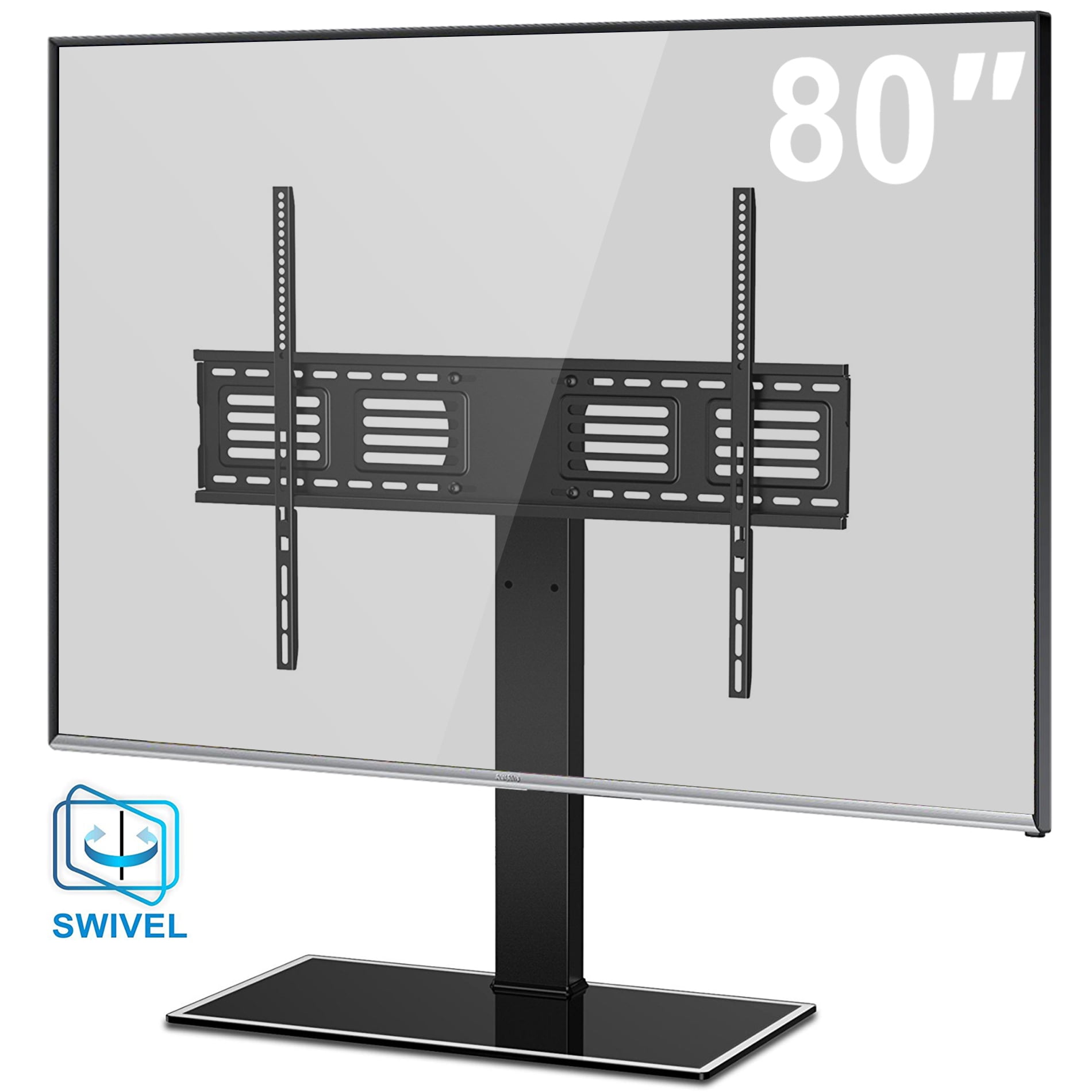Fitueyes Universal Tv Stand With Swivel Mount For 50 To 80 Inch Tt107003gb