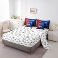 thumbnail image 4 of Erosebridal Gamer Comforter Set with Sheets Twin Size Gaming Bed in a Bag Set Teens Modern Game Console Controller 7 Pieces Bedding Set Joystick Room Decor Red Blue, 4 of 5