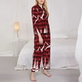 thumbnail image 4 of Junzan Christmas Tree Buffalo Plaid Print Womens Pajama Sets,Long Sleeve Button Down For Women Pjs 2 Piece, 4 of 9