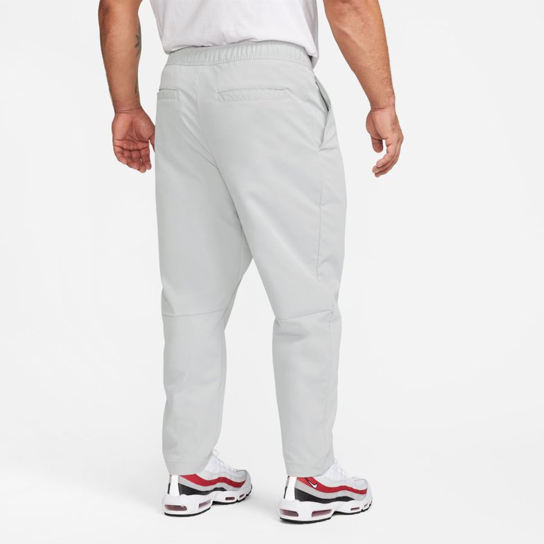 ★★Nike★★ Club Woven Track Pants M Light Smoke Grey White Nike Club Men's Woven Tapered Leg Pants Color: Light Smoke
