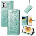 thumbnail image 1 of Funda Cartera FOXDOCK para MOTO G73 , Flip PU con Relieve de Gatos y Perros, Tarjetero y Soporte, 1 of 6