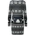 thumbnail image 6 of BLTIBY Christmas Sweatshirt Dress for Women 2024 Xmas Print Autumn Winter Round Neck Casual Soft Long Sleeve Fashion Pullover Dresses Outfit Trendy Black XL, 6 of 6