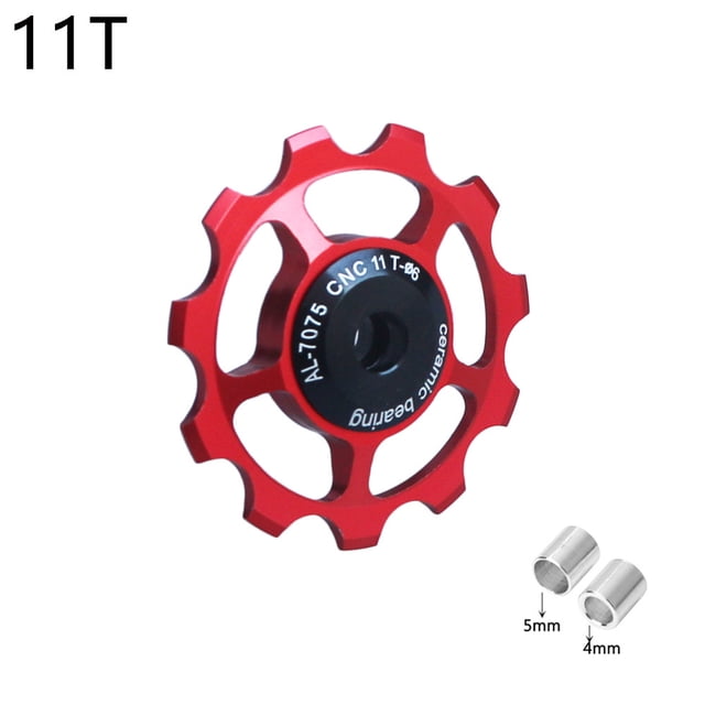 Rueda guía de dial trasero de cerámica para bicicleta de montaña, accesorios de transmisión de aleación de aluminio 11T-16T