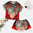 thumbnail image 4 of Dandadan Anime Summer Home Suit For Womens Short-Sleeved Pajama Set 2pcs Loungewear Soft Sleepwear T-Shirts Tee Shirt Top And Short Sleeping Pants, 4 of 8