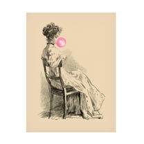 Canvas Wall Art - Alicia Longley 'Victorian Ladies Misbehaving III' Wall Art for Living Room, Bedroom, or Office Décor by Trademark Fine Art - 14 x 19 Inches