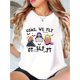 thumbnail image 1 of Camiseta Para Mujer Verano Suave Camiseta Con Cuello Redondo Para Mujer Para Caminar Por La CalleWomen's Halloween Graphic Tee - "Come We Fly" Spooky Casual Short Sleeve T-Shirt, Soft Polyester Blen, 1 of 7