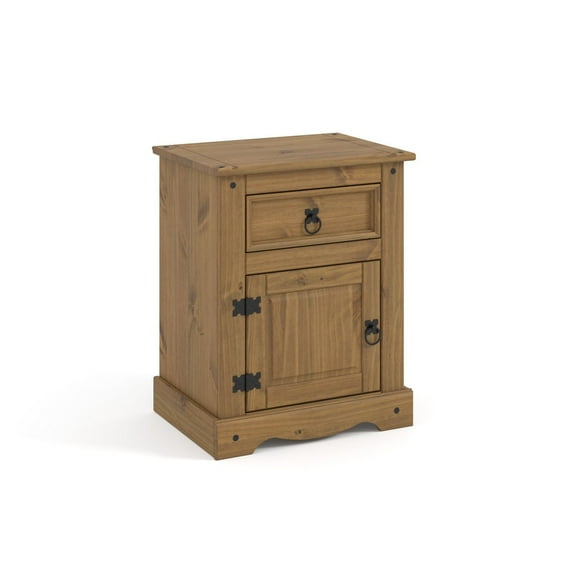 Table de nuit en bois massif Naturel avec 1 tiroir et 1 porte par Gateway Creations Inc.