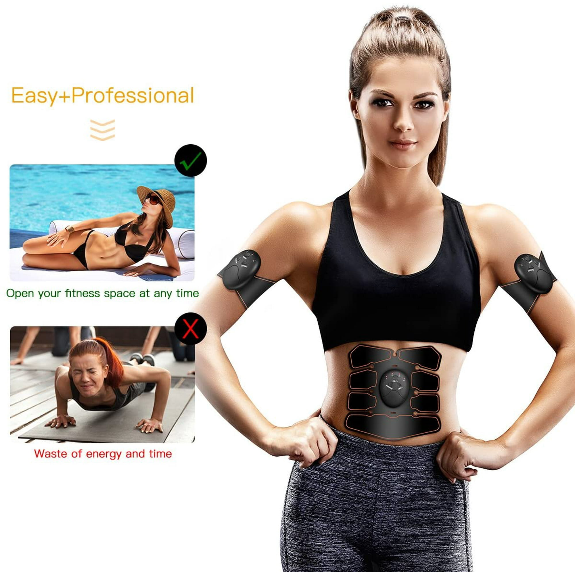 Grm Abs Stimulator Muscle Toner Abs Stimulating Belt Abdominal Toner Training Device For Muscles Wireless Portable Gym Device Muscle Sculpting At Home